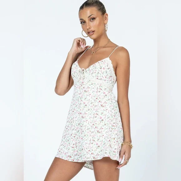 Princess Polly | Dresses | Princess Polly Cream Emilee Romper | Poshmark